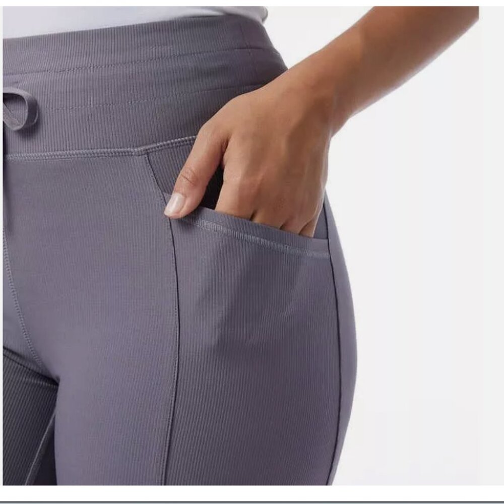32 Degrees Wide Leg Pants Woman - Ribbed Semi-Flare Pant-Yoga Pant for W… - Picture 4 of 4